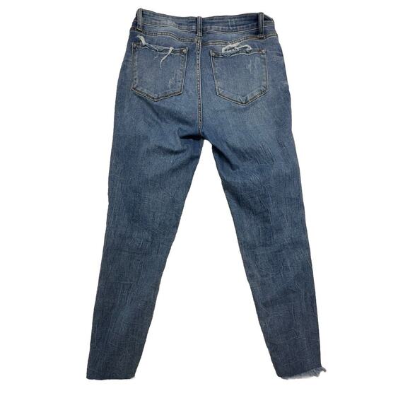 Kancan Womens Size 11 29 Estilo High Rise Distress Button Fly Jeans Medium Wash - Picture 7 of 9